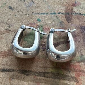 Vintage sterling silver hoops